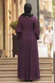 Purple Hijab Dress 2411MOR - 2