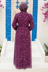 Purple Hijab Dress 279065MOR - 2