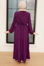 Purple Hijab Dress 5720MOR - 3