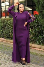 Purple Hijab Dual Suit Dress 2200MOR - 1