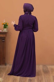  Modern Purple Islamic Clothing Evening Gown 2022MOR - 2