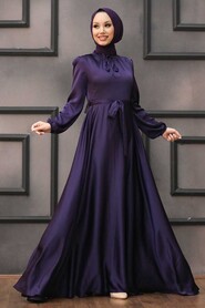  Long Purple Muslim Prom Dress 25130MOR - 1