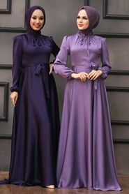  Long Purple Muslim Prom Dress 25130MOR - 2