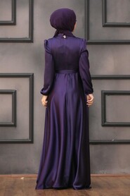  Long Purple Muslim Prom Dress 25130MOR - 4