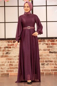  Luxury Purple Muslim Prom Dress 4674MOR - 2