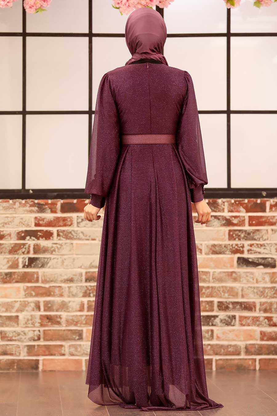 Luxury Purple Muslim Prom Dress 4674mor - Neva-style.com