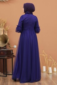 Luxorious Purple Muslim Wedding Gown 5474MOR - 4