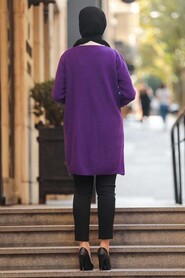 Purple Hijab Knitwear Tunic 18120MOR - 2