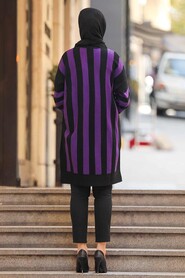 Purple Hijab Knitwear Tunic 22631MOR - 2