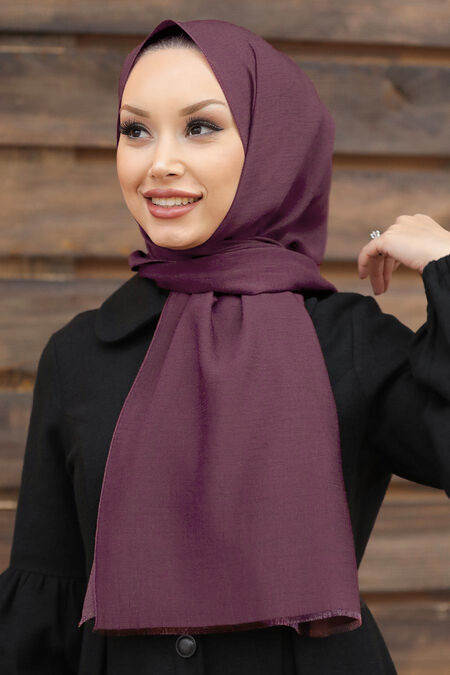 Purple Hijab Shawl 4780MOR - NEVA STYLE