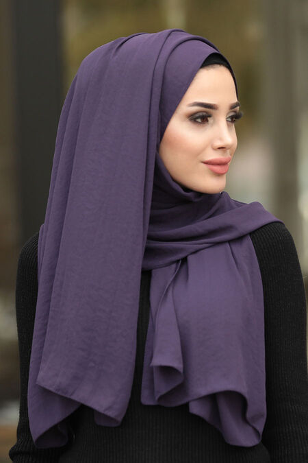 Purple Hijab Shawl 7513MOR - NEVA STYLE