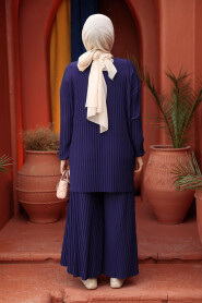 Purple Hijab Suit Dress 41502MOR - 3