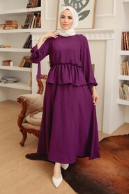 Purple Hijab Suit Dress 50041MOR - 1