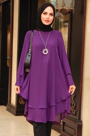 Purple Hijab Tunic 2443MOR - 2
