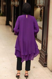 Purple Hijab Tunic 2443MOR - 3