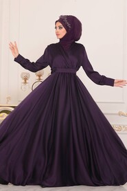  Stylish Purple Muslim Prom Dress 1418MOR - 1