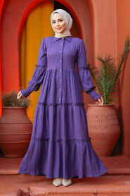 Purple Modest Long Dress 4421MOR - 3