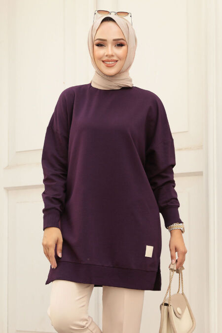 Purple Modest Tunic 30644MOR - NEVA STYLE