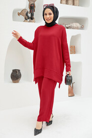 Red Hijab Dual Suit Dress 13010K - 1