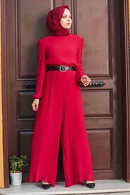 Red Hijab Overalls 2897K - 1