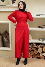 Red Hijab Overalls 5807K - 2