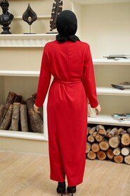 Red Hijab Overalls 5807K - 4