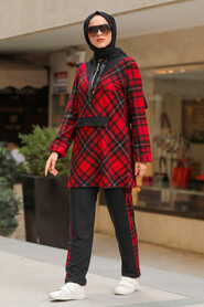 Red Hijab Suit 678K - 1