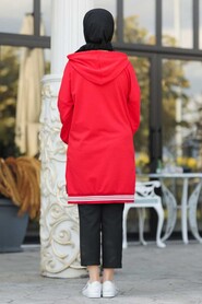 Red Hijab Sweatshirt & Tunic 40231K - 2