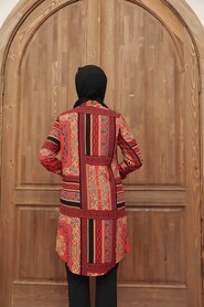 Red Hijab Tunic 11538K - 3