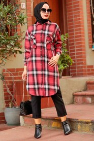 Red Hijab Tunic 55794K - 3