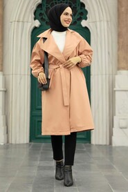 Salmon Pink Hijab Coat 5829SMN - 1