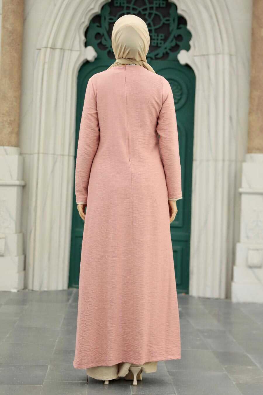 Salmon Pink Hijab Double Suit 52221SMN