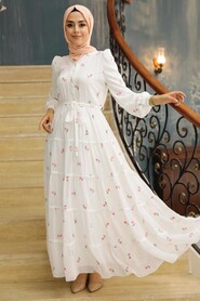 Salmon Pink Hijab Dress 35722SMN - 1