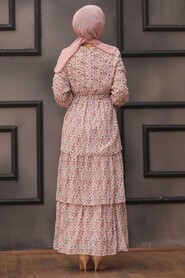 Salmon Pink Hijab Dress 53473SMN - 2