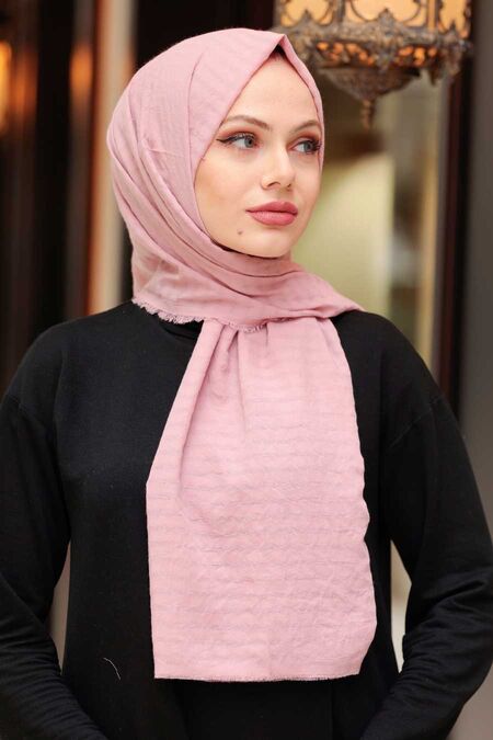 Salmon Pink Hijab Shawl 50680SMN - NEVA STYLE