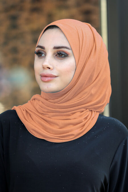 Salmon Pink Hijab Shawl 7528SMN - NEVA STYLE