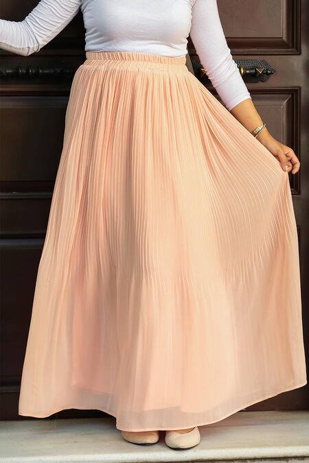 Salmon Pink Hijab Skirt 32140SMN - NEVA STYLE