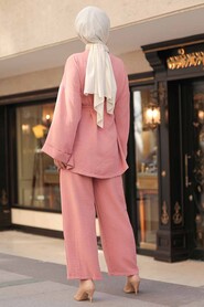 Salmon Pink Hijab Suit Dress 1104SMN - 7