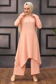 Salmon Pink Hijab Suit Dress 2429SMN - 1