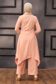 Salmon Pink Hijab Suit Dress 2429SMN - 3