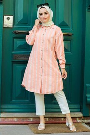 Salmon Pink Hijab Tunic 5645SMN - 1