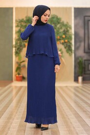 Sax Blue Hijab Dress 2860SX - 1