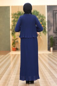 Sax Blue Hijab Dress 2860SX - 3