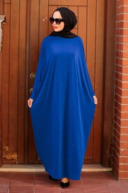 Sax Blue Hijab Dress 4995SX - 1