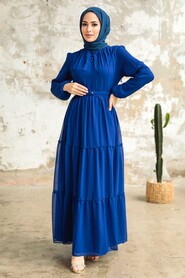 Sax Blue Hijab Dress 57250SX - 2