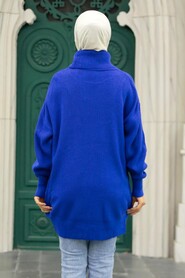 Sax Blue Hijab Knitwear Sweater 40510SX - 3