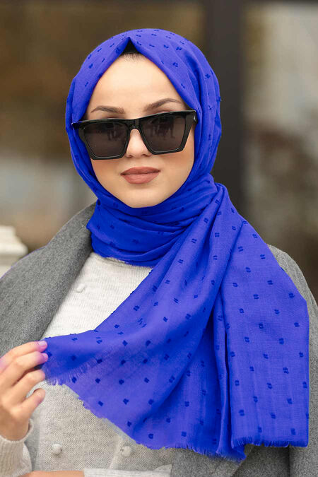 Sax Blue Hijab Shawl 7470SX - NEVA STYLE