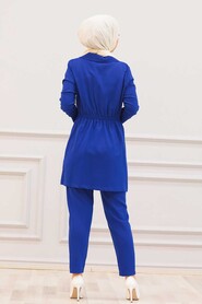 Sax Blue Hijab Suit Dress 5536SX - 2