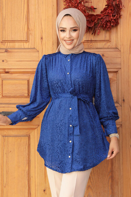 Sax Blue Modest Top 92671SX - NEVA STYLE