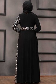  Plus Size Silver Islamic Wedding Dress 3067GMS - 3